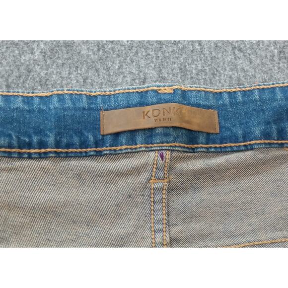 KDNK Men's Jeans Straight Leg Beige Blue Distressed Size 38 NWOT - Picture 5 of 13